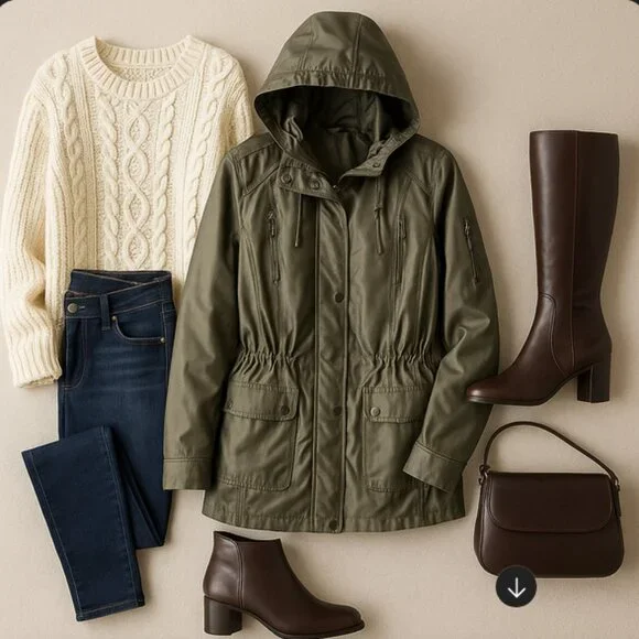 Rare Boeing Collectible Unisex Hooded Parka Jacket | Metallic Green-Bronze XL - Picture 3 of 15